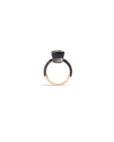 Pomellato Classic Ring Rose Gold 18kt, Obsidian, Treated Black Diamond (horloges)